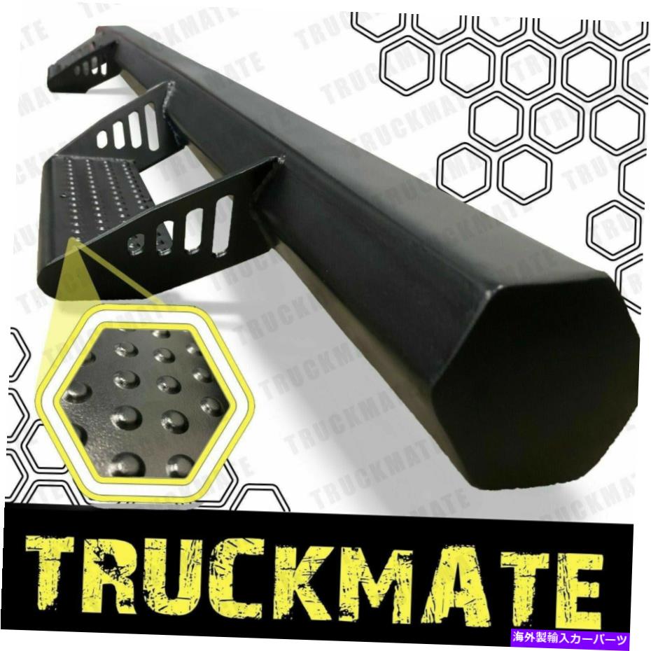 Nerf Bar 2019-2022フィットシボレーシルバラードGMCシエラクルーフープランニングボードネルフバーステップ 2019-2022 fit Chevy Silverado GMC Sierra Crew Hoop Running Board Nerf Bar Steps【並行輸入品】
