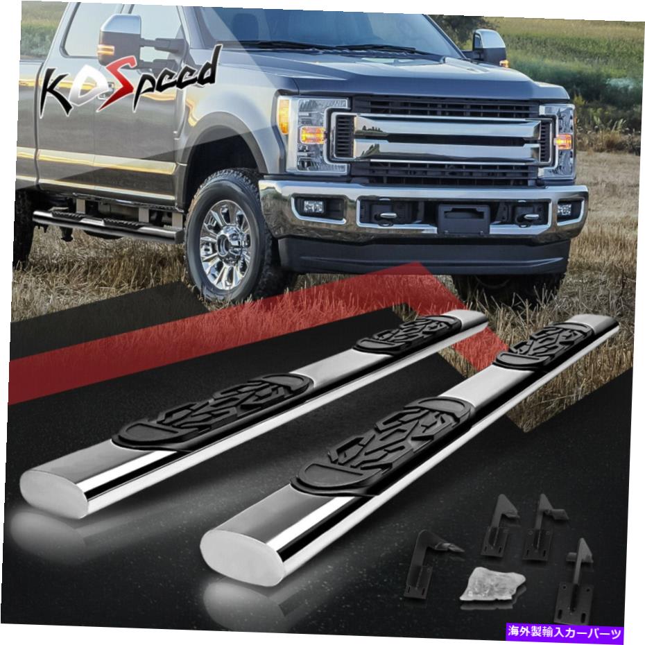 Nerf Bar 6 "SSオーバルチューブ99-16フォードスーパーデューティクルーキャブ用のボードサイドステップバー 6" SS OVAL Tube Running Board Side Step Bar for 99-16 Ford Super Duty Crew Cab【並行輸入品】｜Us Custom Parts Shop USDM 103,565円
