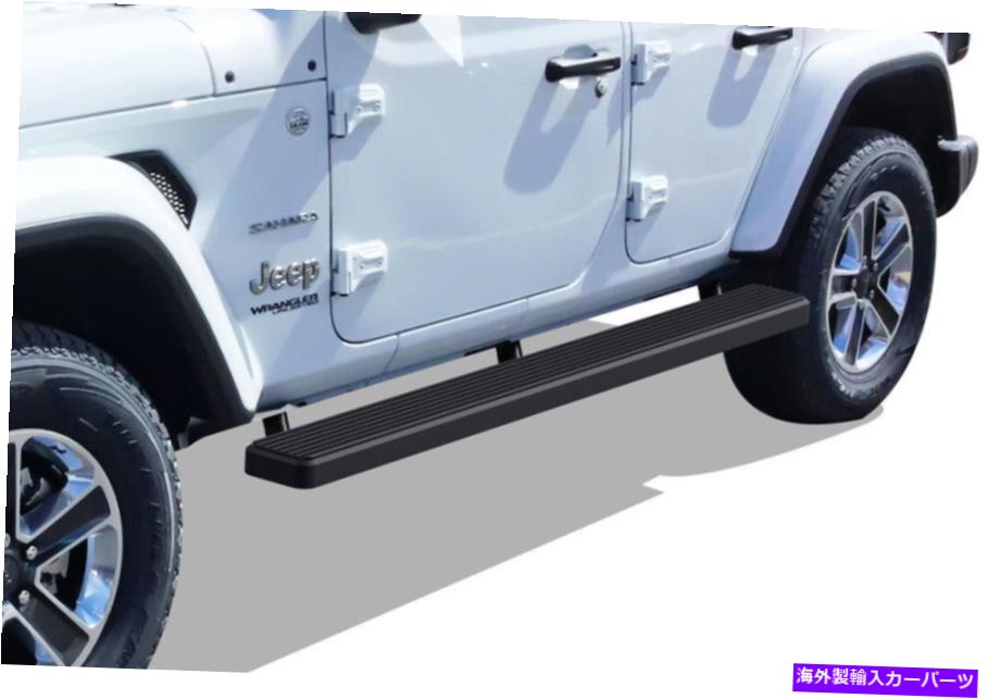 Nerf Bar プレミアム6 "ブラックiboardサイドステップフィット18-22ジープラングラーJL 4DR Premium 6" Black iBoard Side Steps Fit 18-22 Jeep Wrangler JL 4Dr【並行輸入品】|Us Custom Parts Shop USDM