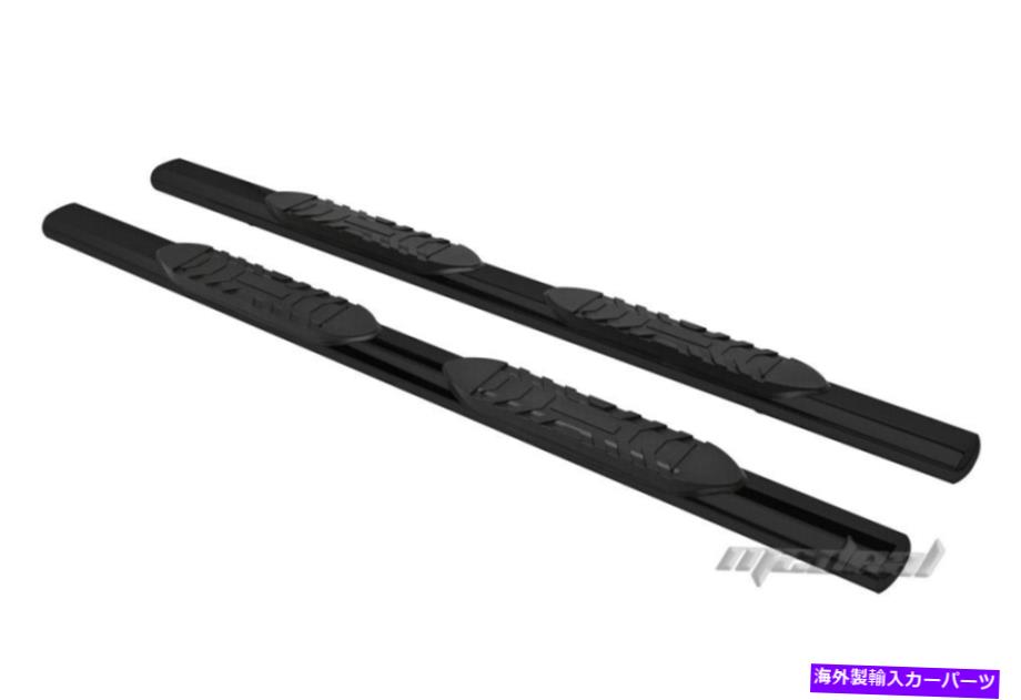 Nerf Bar フィット19-22フォードレンジャースーパークルーブラック5 ''楕円形のサイドステップレールランニングボード Fit 19-22 Ford Ranger SuperCrew Black 5'' Oval Side Step Rails Running Boards【並行輸入品】
