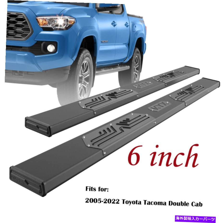 Nerf Bar 2005-2022トヨタタコマダブルキャブドロップナーフバーのサイドステップのランニングボード Running Boards For 2005-2022 Toyota Tacoma Double Cab Drop Nerf Bars Side Steps【並行輸入品】