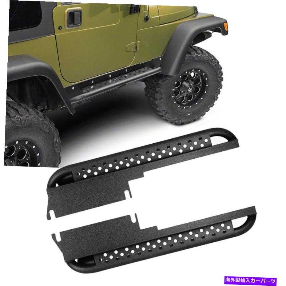 Nerf Bar 97-06 Jeep Wrangler TJ＆Unlimitedのテクスチャブラックガードサイドステップnerf bar Textured Black Guard Side Steps Nerf Bar for 97-06 Jeep Wrangler TJ & Unlimited【並行輸入品】