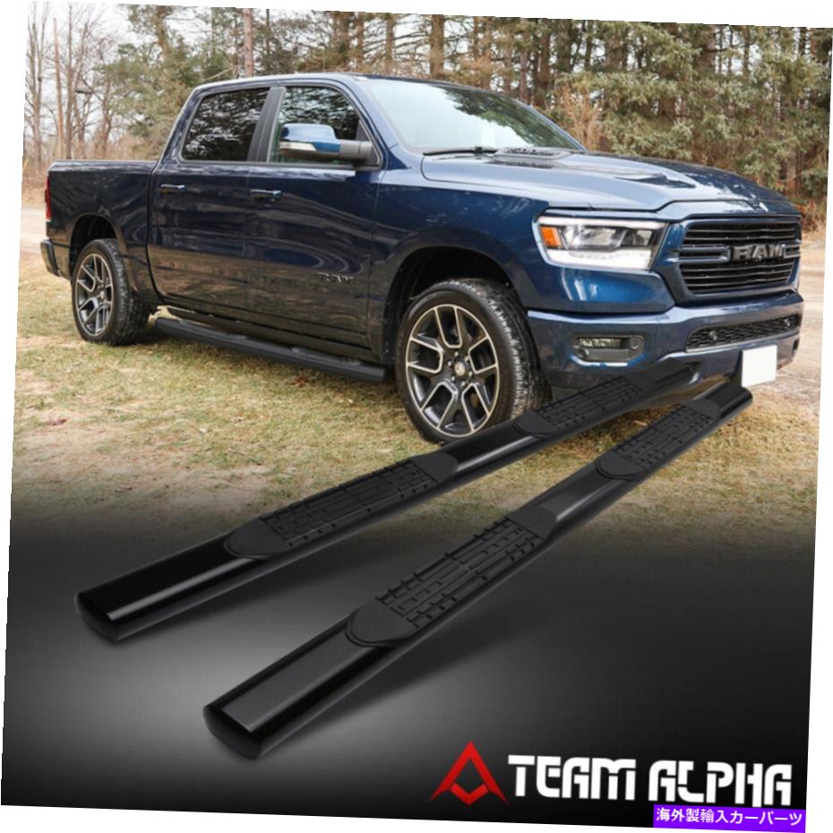 Nerf Bar フィット2019-2020 RAM 1500 [クルーキャブ]楕円形のブラックマイルドスチール4 \