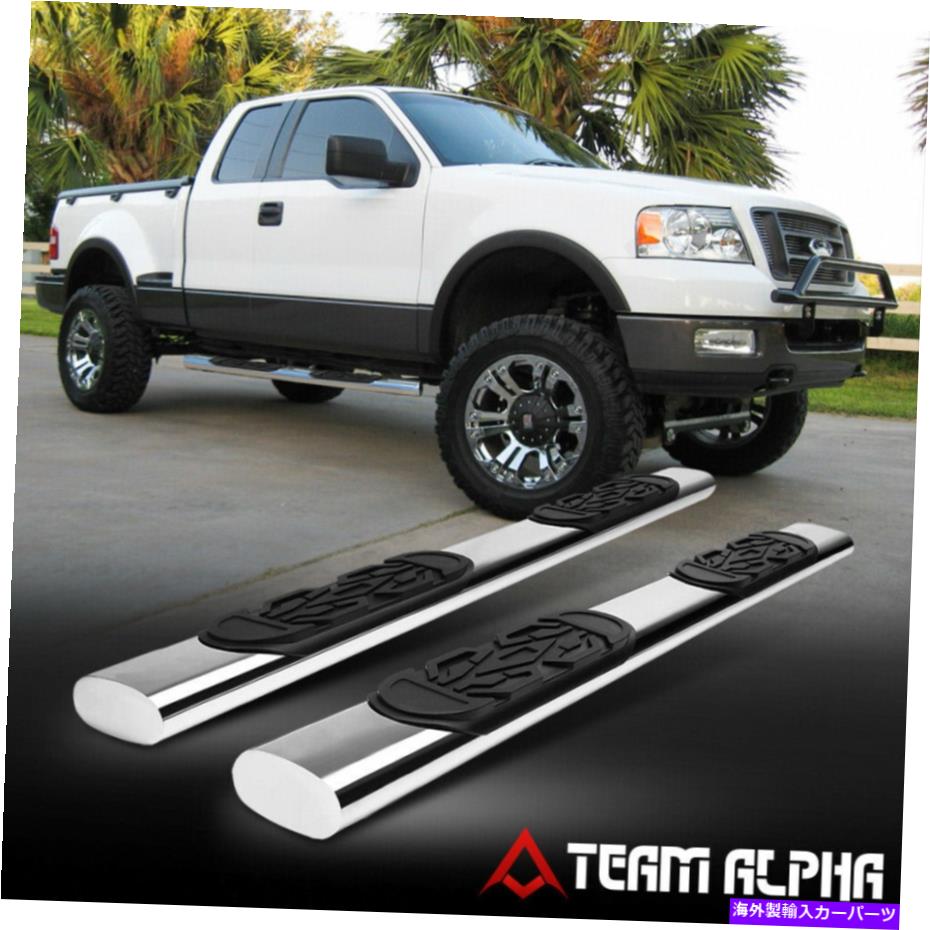 Nerf Bar フィット2009-2014 Ford F150 [Ext/Super Cab] Oval Chrome Steel 6 \