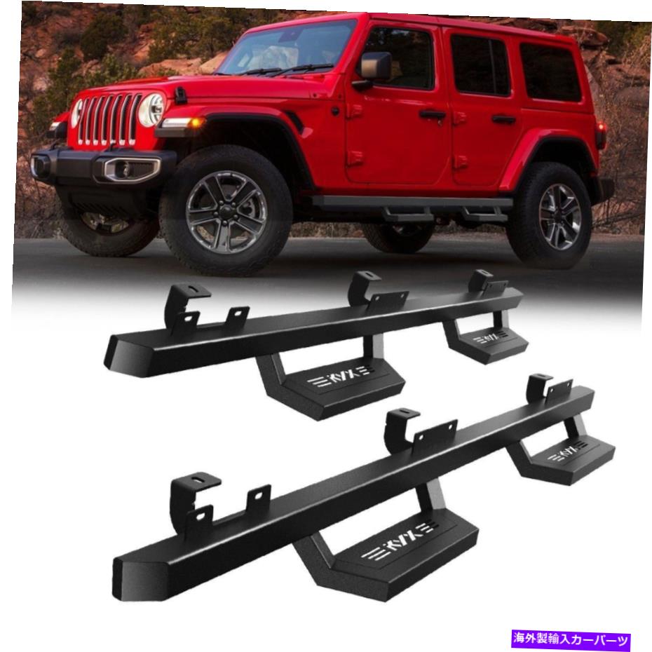 Nerf Bar 2018-2020のランニングボードランガーJL 4ドア5 ''ステップレールnerfバー KYX Running Boards for 2018-2020 Wrangler JL 4 Door 5'' Step Rails Nerf Bars【並行輸入品】