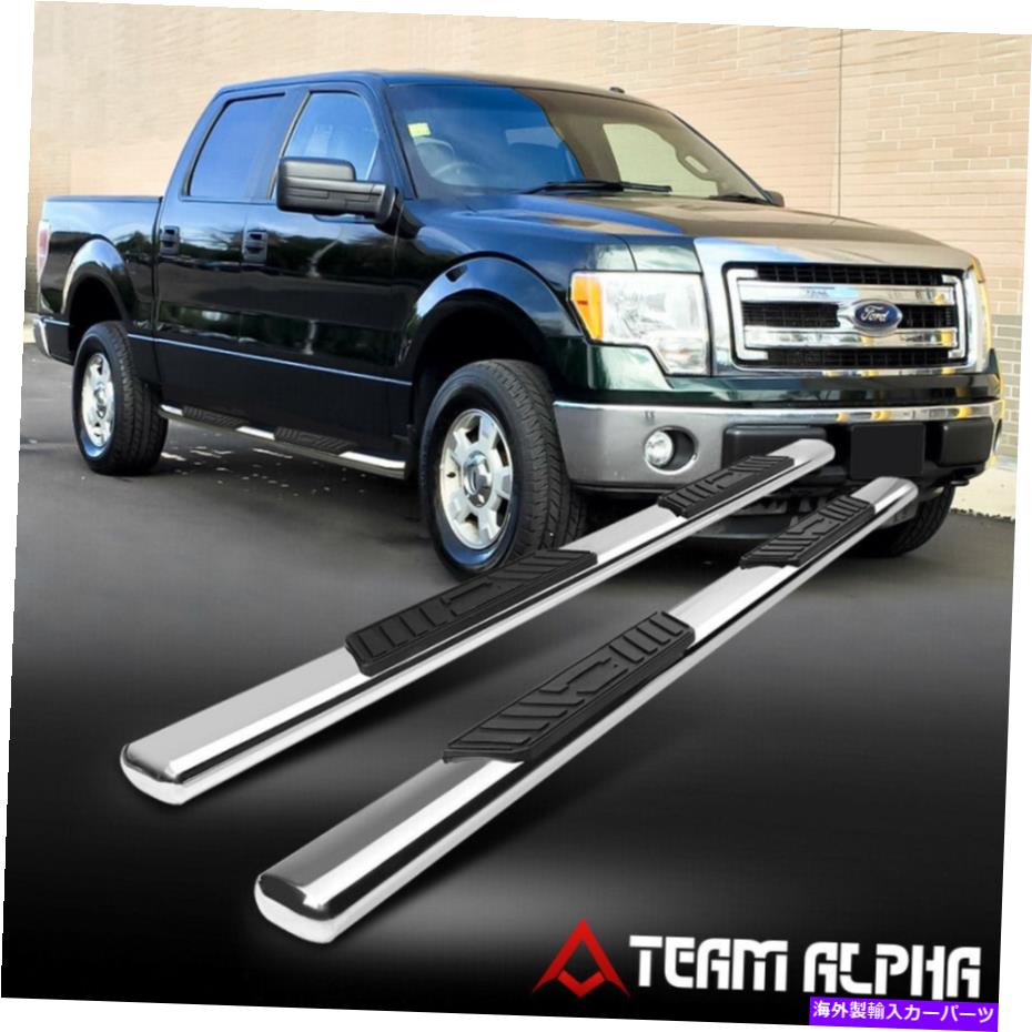 Nerf Bar フィット2009-2014 F150 [乗組員/スーパークルーキャブ]楕円形のクロムスチール5 "ネルフバーサイドステップ Fits 2009-2014 F150 [CREW/SUPERCREW CAB] Oval Chrome Steel 5" Nerf Bar Side Step【並行輸入品】｜Us Custom Parts Shop USDM