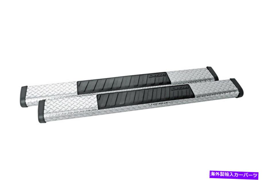 Nerf Bar Dee Zee DZ16402ブラックトレッドアルミニウムサイドステップ6インチ。楕円形のキャブの長さ Dee Zee DZ16402 Black-Tread Aluminum Side Step 6 in. Oval Cab Length【並行輸入品】