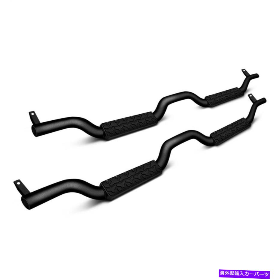 Nerf Bar ランパージ26628スリムライン2インチラウンドサイドバーキャブの長さは07-18ラングラー（JK）に適合します Rampage 26628 Slimline 2 in. Round Side Bar Cab Length Fits 07-18 Wrangler (JK)【並行輸入品】