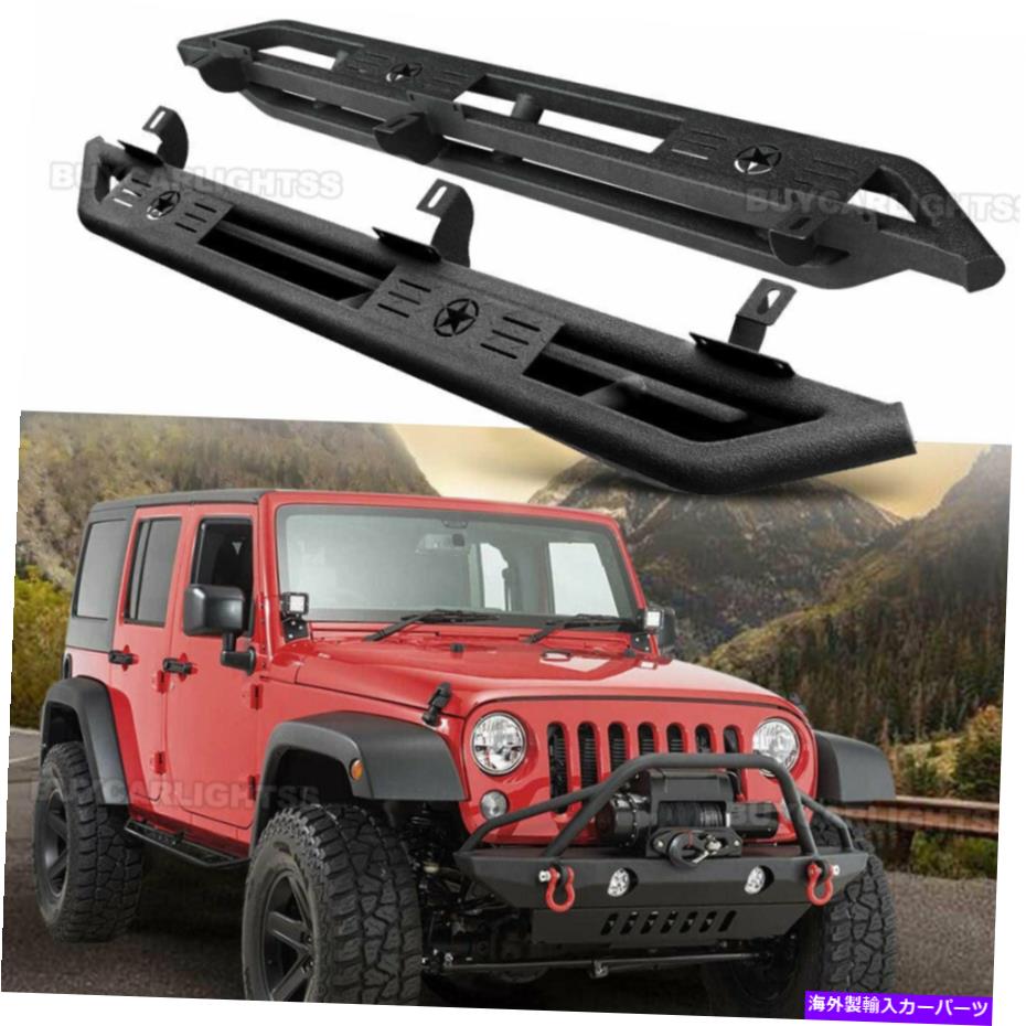 Nerf Bar ペアナーフバーサイドステップ07-18ジープJKラングラー4ドアの装甲ランニングボード Pair Nerf Bars Side Steps Armor Running Boards for 07-18 Jeep JK Wrangler 4 Door【並行輸入品】|Us Custom Parts Shop USDM