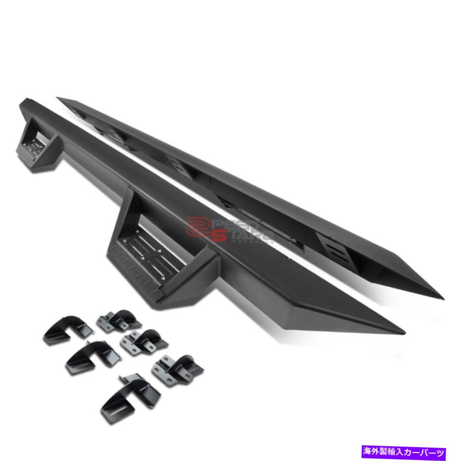 Nerf Bar 2PCSブラックサイドネルフバーステップボード15-22 F150/F250 F350スーパーデューティクルーキャブ 2PCS BLACK SIDE NERF BAR STEP BOARD FOR 15-22 F150/F250 F350 SUPER DUTY CREW CAB【並行輸入品】