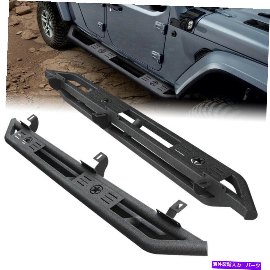 Nerf Bar 2007-2018のロッカースライダーナーフバーサイドステップロッククローラージープラングラーJK JKU Rocker Slider Nerf Bar Side Step Rock Crawler for 2007-2018 Jeep Wrangler JK JKU【並行輸入品】|Us Custom Parts Shop USDM