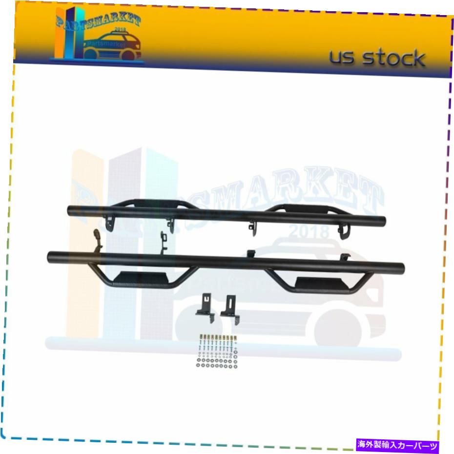 Nerf Bar フィット07-18シルバラードシエラクルーキャブナーフバーランニングボードサイドステップブラック Fits 07-18 Silverado Sierra Crew Cab Nerf Bars Running Board Side Step Black【並行輸入品】|Us Custom Parts Shop USDM