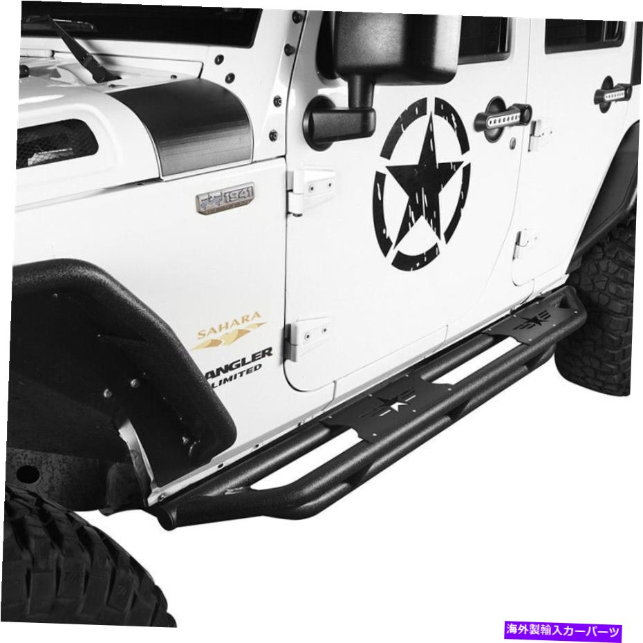 Nerf Bar フィットジープラングラー2007-2018 JKチューブラーサイドステップナーフバーランニングボードブラック Fit Jeep Wrangler 2007-2018 JK Tubular Side Step Nerf Bars Running Boards Black【並行輸入品】｜Us Custom Parts Shop USDM 105,215円