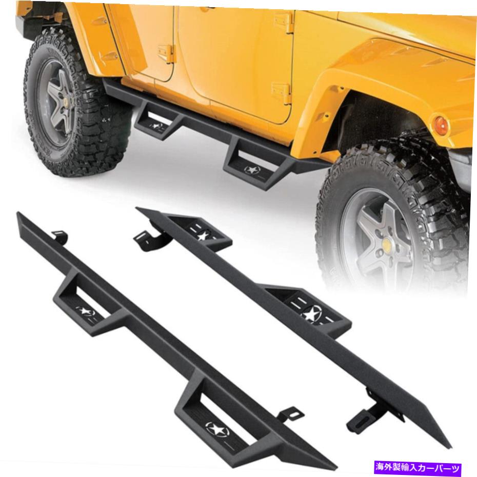 Nerf Bar ペアサイドステップ2007-2018のボードを実行しているnerfバーJeepラングラーJK 4ドア Pair Side Steps Running Boards Nerf Bars For 2007-2018 Jeep Wrangler JK 4-Door【並行輸入品】|Us Custom Parts Shop USDM