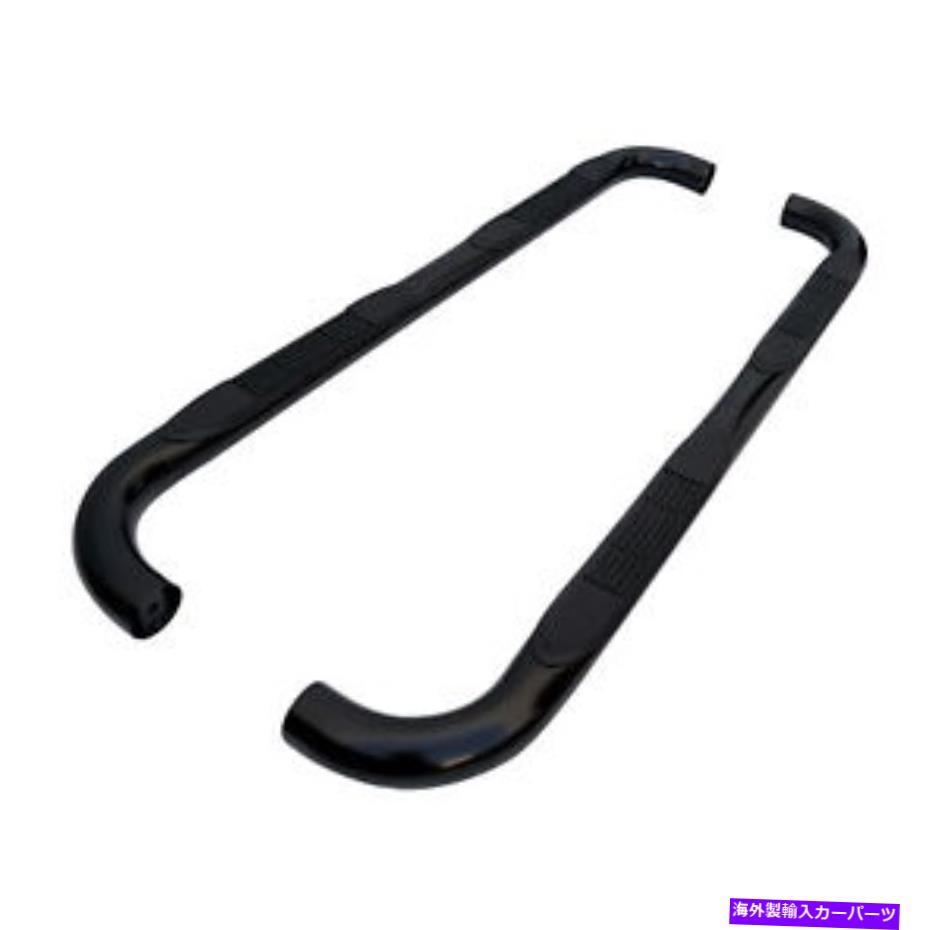 Nerf Bar 2019年シルバードシエラ1500クルーキャブS/S 3 "ラウンドブラックサイドステップナーフバー For 2019 Silverado Sierra 1500 Crew Cab S/S 3" Round Black Side Step Nerf Bars【並行輸入品】|Us Custom Parts Shop USDM