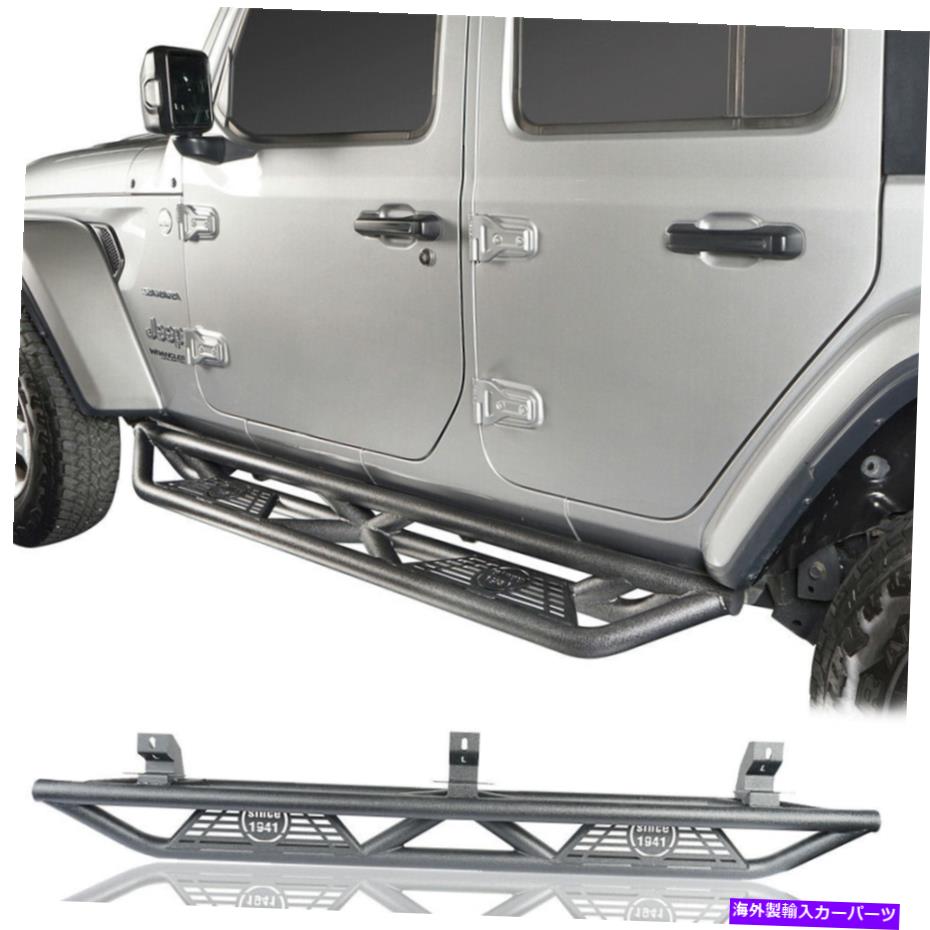 Nerf Bar フィットジープラングラーJL 2018-2022 4DOORスチールサイドステップランニングボードNERFバー Fit Jeep Wrangler JL 2018-2022 4Door Steel Side Step Running Boards Nerf Bars【並行輸入品】|Us Custom Parts Shop USDM