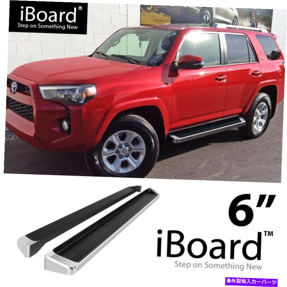 Nerf Bar ランニングボードスタイルステップ6インチアルミニウムシルバーフィットトヨタ4ランナーSR5トレイル14-22 Running Board Style Step 6in Aluminum Silver Fit Toyota 4Runner SR5 TRAIL 14-22【並行輸入品】