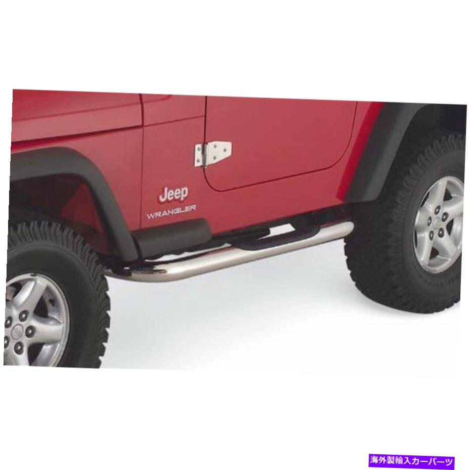 Nerf Bar 1987年から1995年のランパージジープラングラー(YJ)3インチラウンドナーフバー - 磨き Rampage for 1987-1995 Jeep Wrangler(YJ) 3 Inch Round Nerf Bar - Polished【並行輸入品】|Us Custom Parts Shop USDM