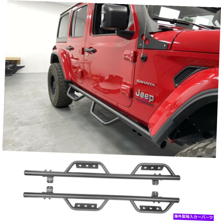 Nerf Bar ペアサイドステップジープラングラーJL 2018-2022 4DOORS用のボードを実行していますnerfバー Pair Side Steps Running Boards Nerf Bars for Jeep Wrangler JL 2018-2022 4Doors【並行輸入品】