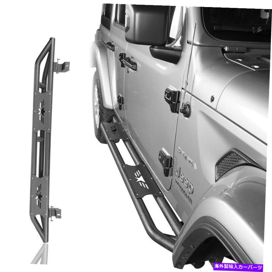 Nerf Bar ペアパウダーコートチューブラーサイドステップジープラングラーJL 2018-2022 4DOOR用 Pair Powder Coat Tubular Side Step Nerf Bar For Jeep Wrangler JL 2018-2022 4Door【並行輸入品】｜Us Custom Parts Shop USDM