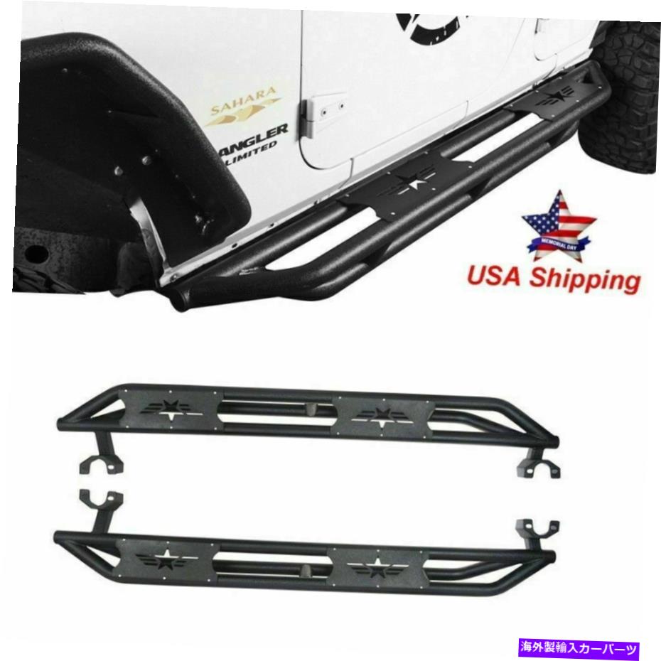 Nerf Bar スターアーマーテクスチャブラックサイドステップ2007-2018ラングラーJK 4ドアのためのnerfバー Star Armor Textured Black Side Step Nerf Bars For 2007-2018 Wrangler JK 4 Door【並行輸入品】|Us Custom Parts Shop USDM