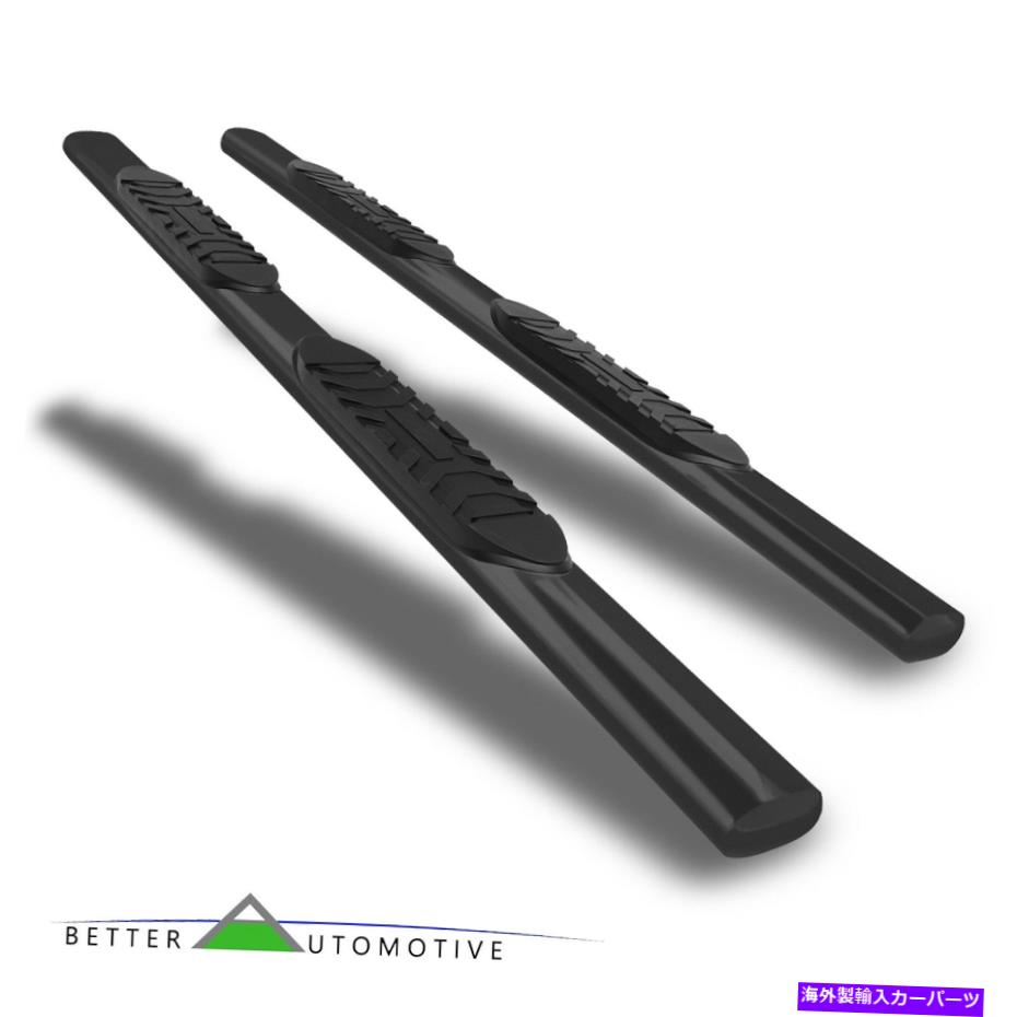 Nerf Bar 5 "2019-2022 Dodge RAM 1500 CREW CAB OVAL NERF BARのブラックサイドステップレール 5" Black Side Step Rails for 2019-2022 Dodge Ram 1500 Crew Cab Oval Nerf Bars【並行輸入品】|Us Custom Parts Shop USDM