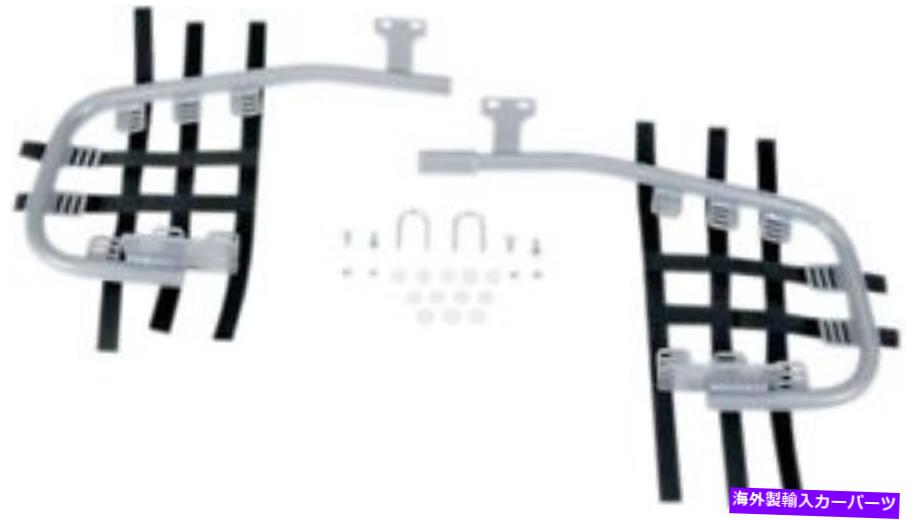 Nerf Bar DGパフォーマンススチールナーフバーシルバーバー - ブラックウェブ＃54-6260 DG Performance Steel Nerf Bars Silver Bar - Black Web #54-6260【並行輸入品】
