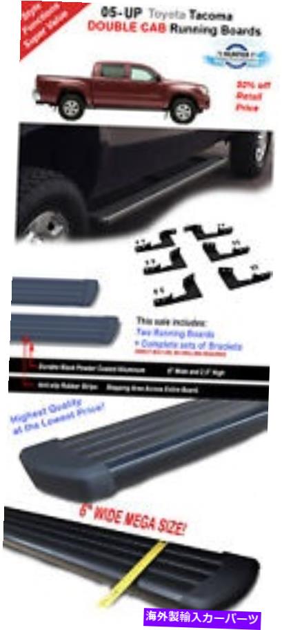 Nerf Bar フィット2005-2018トヨタタコマクルーキャブブラック6 \