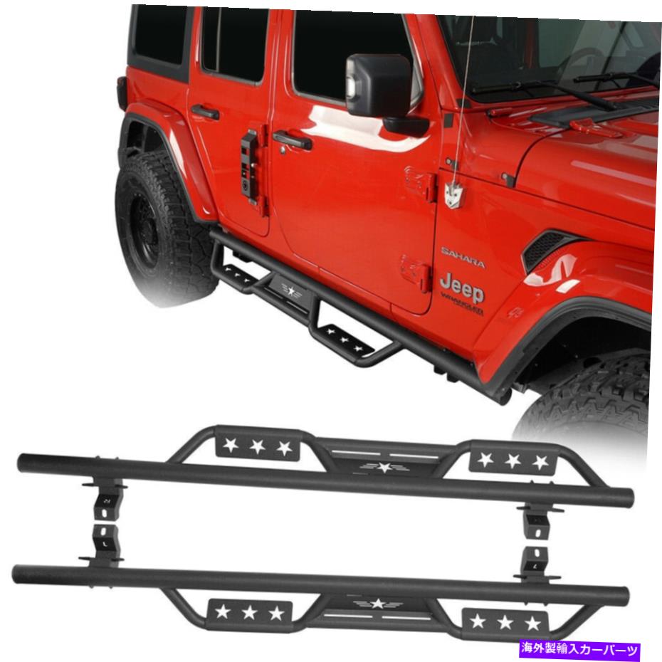 Nerf Bar 頑丈なオフロードジープラングラーJL 2018-2022 4DOOR用の頑丈なスリップナーフサイドステップバー Rugged Off-road Non-Slip Nerf Side Step Bar for Jeep Wrangler JL 2018-2022 4Door【並行輸入品】|Us Custom Parts Shop USDM