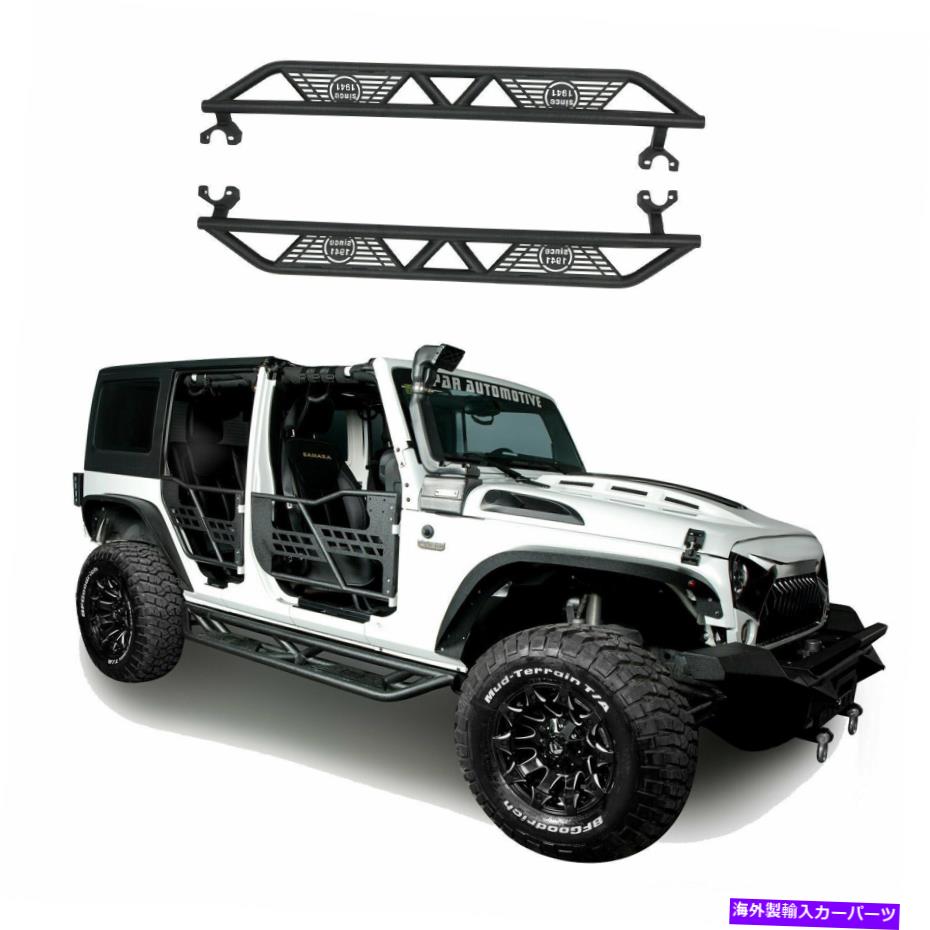 Nerf Bar サイドステップアーマーテクスチャランニングボードnerfバーフィットジープラングラーJK 07-18 Side Step Armor Textured Running Board Nerf Bar Fit Jeep Wrangler JK 07-18【並行輸入品】｜Us Custom Parts Shop USDM