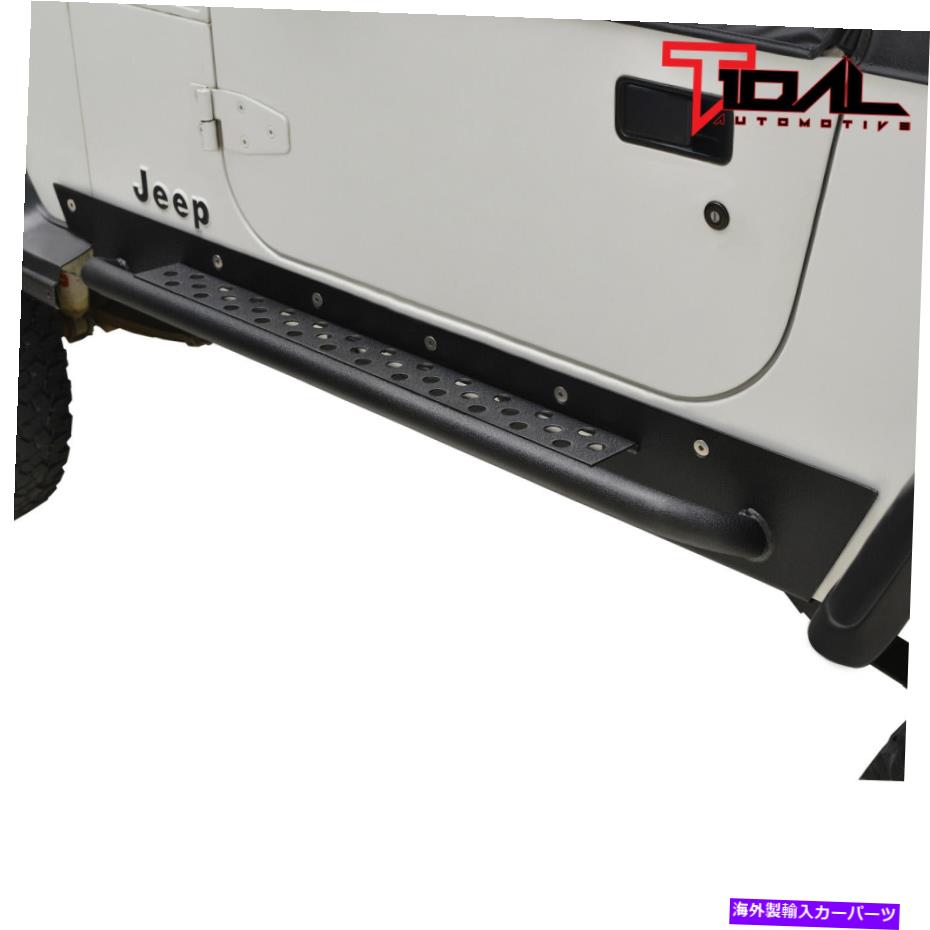 Nerf Bar ティダルロックスライダー/レールサイドステップナーフバーブラックテクスチャー87-95ジープラングラーYJ Tidal Rock Slider/Rail Side Step Nerf Bar Black Textured 87-95 Jeep Wrangler YJ【並行輸入品】｜Us Custom Parts Shop USDM