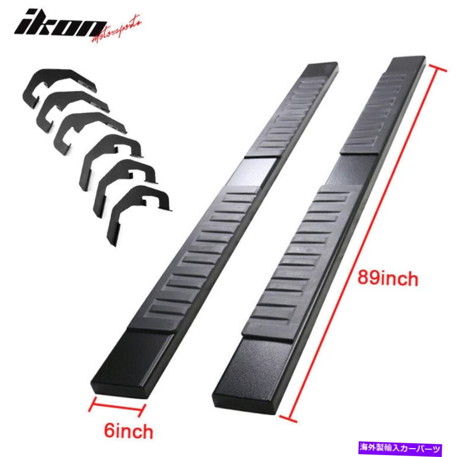 Nerf Bar フィット07-18シボレーシルバラードクルーキャブ89in OEスタイルサイドステップバーランニングボード Fits 07-18 Chevy Silverado Crew Cab 89in OE Style Side Step Bars Running Boards【並行輸入品】