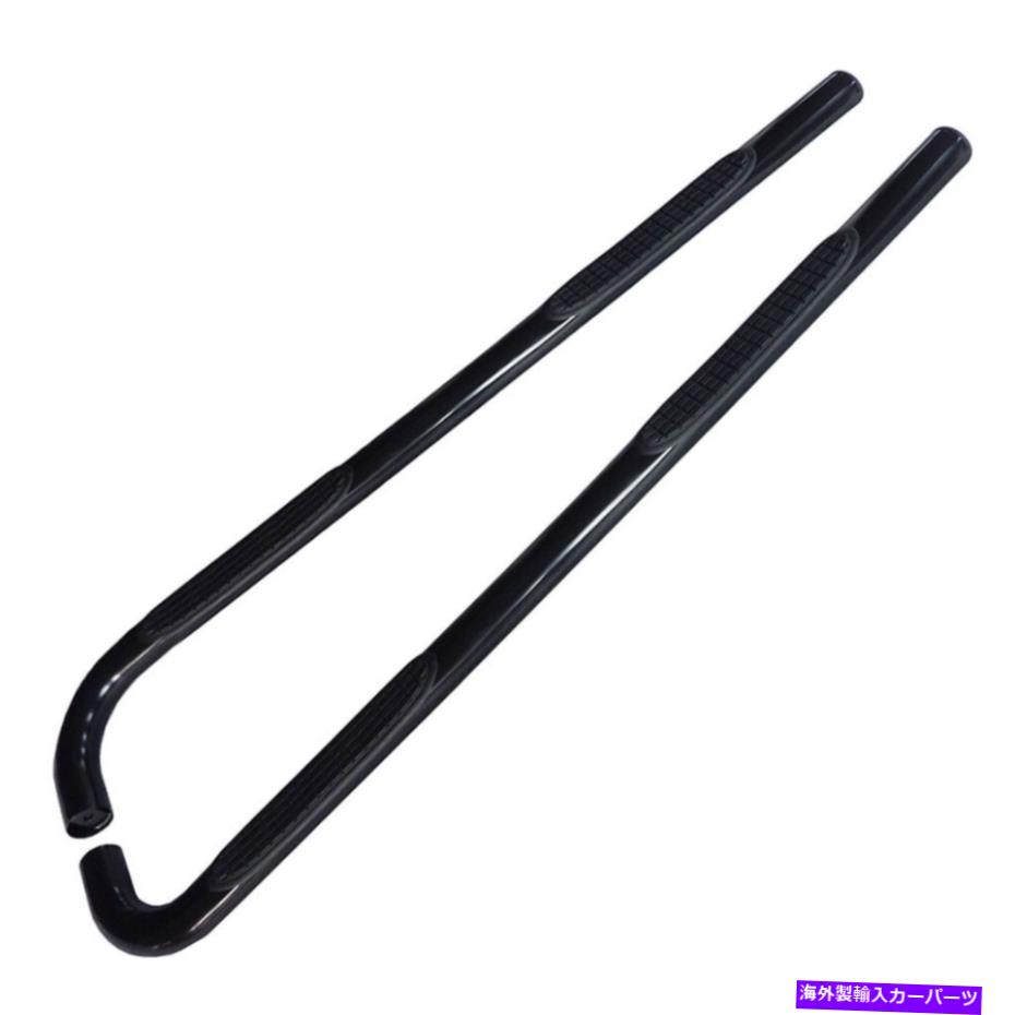 Nerf Bar 01-05フォードエクスプローラースポーツTRAC用のブラック3インチラウンドベントW/2パッドステップナーフバー Black 3in Round Bent w/2 Pads Step Nerf Bar for 01-05 Ford Explorer Sport Trac【並行輸入品】