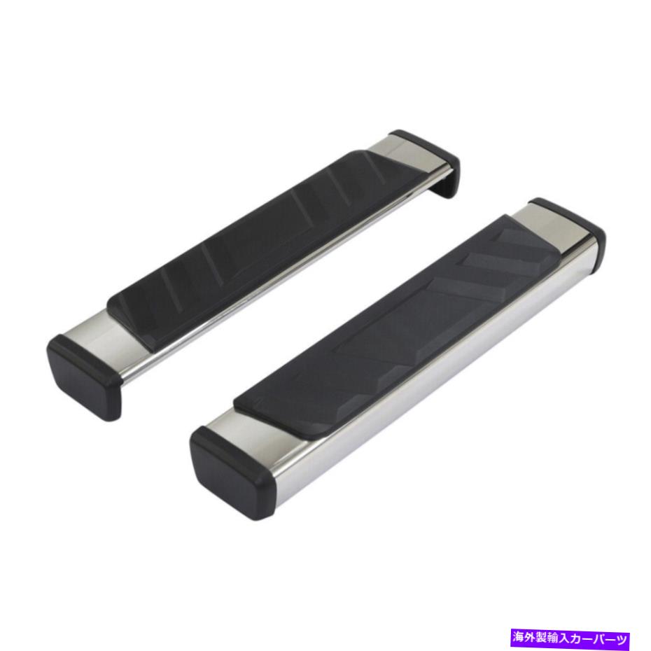 Nerf Bar 2007-19シルバラード/シエラショートベッドのためのポリッシュ4インチラウンドw/1パッドステップナーフバー Polished 4in Round w/1 Pad Step Nerf Bar for 2007-19 Silverado/Sierra Short Bed【並行輸入品】