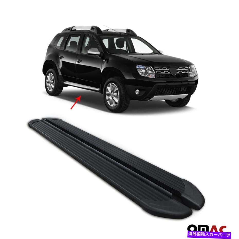 Nerf Bar ダシアダスター2010-2018サイドステップALUのランニングボードNERFバー。ブラック2 PC Running Boards Nerf Bars For Dacia Duster 2010-2018 Side Steps Alu. Black 2 Pcs【並行輸入品】