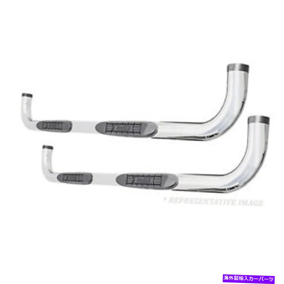 Nerf Bar EFX21016A 99-13シルバラード用の拡張キャブモデル用の丸いステンレスナーフバー EFX21016A Round Stainless Nerf Bars for Extended Cab Models for 99-13 Silverado【並行輸入品】