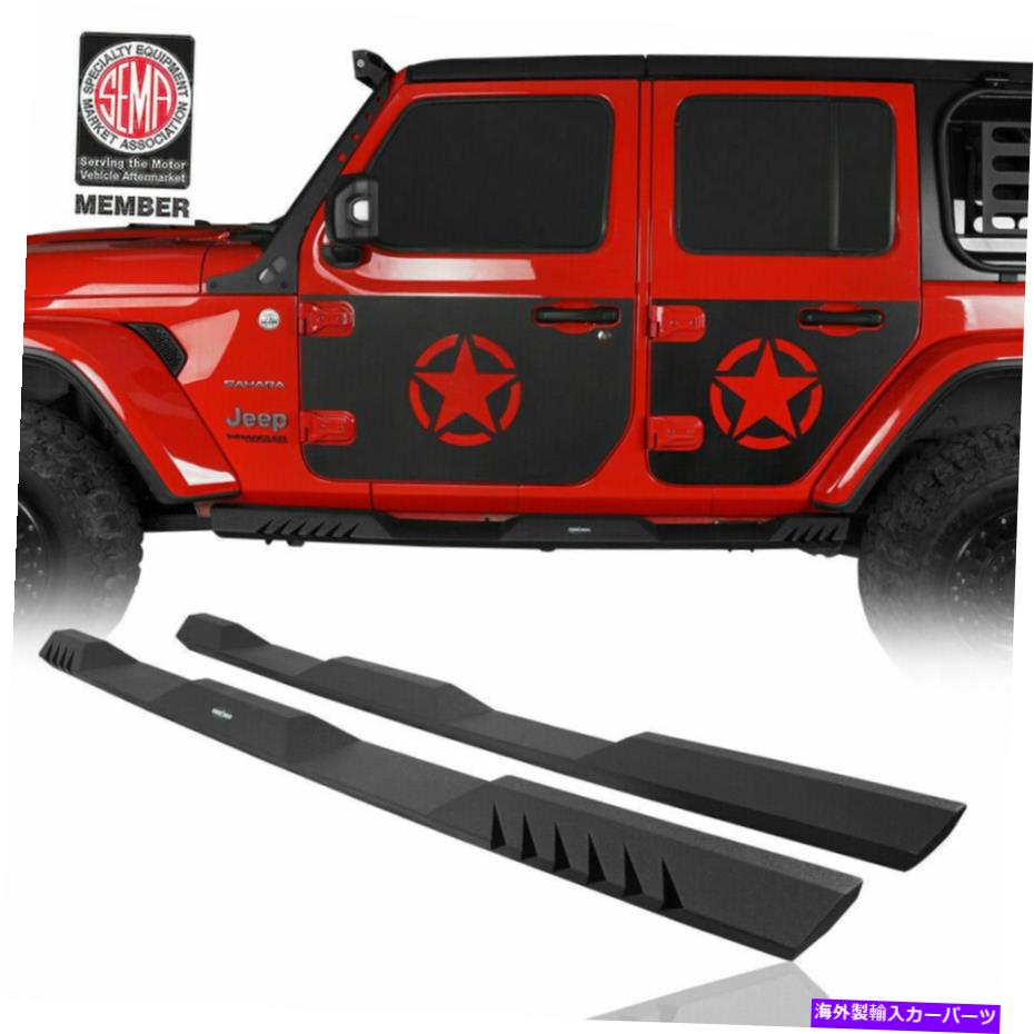 Nerf Bar ペアランニングボードサイドステップナーフバーフィット18-22ジープラングラーJL 4ドアスチール Pair Running Board Side Step Nerf Bars Fit 18-22 Jeep Wrangler JL 4 Doors Steel【並行輸入品】|Us Custom Parts Shop USDM
