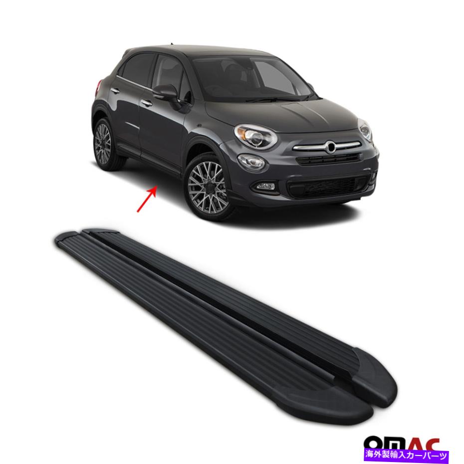 Nerf Bar Fiat 500X 2016-2022サイドステップALU用のランニングボードNERFバー。ブラック2 PC Running Boards Nerf Bars For Fiat 500X 2016-2022 Side Steps Alu. Black 2 Pcs【並行輸入品】｜Us Custom Parts Shop USDM