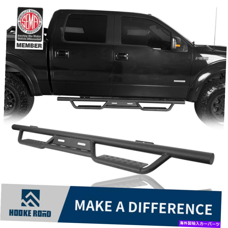 Nerf Bar Hooke Road 2PCSノンスリップドロップサイドステップバーはFord F-150 2009-2014 SuperCrewに適合します Hooke Road 2Pcs Non-slip Drop Side Step Bars Fits Ford F-150 2009-2014 SuperCrew【並行輸入品】
