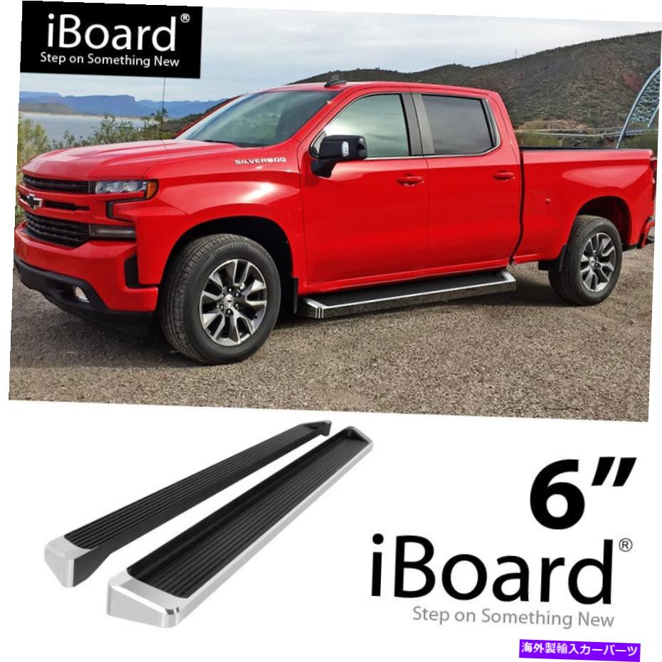Nerf Bar ランニングボードスタイルのサイドステップ6インチシボレーシルバラードGMCシエラクルーキャブ19-22 Running Board Style Side Step 6in Fit Chevy Silverado GMC Sierra Crew Cab 19-22【並行輸入品】