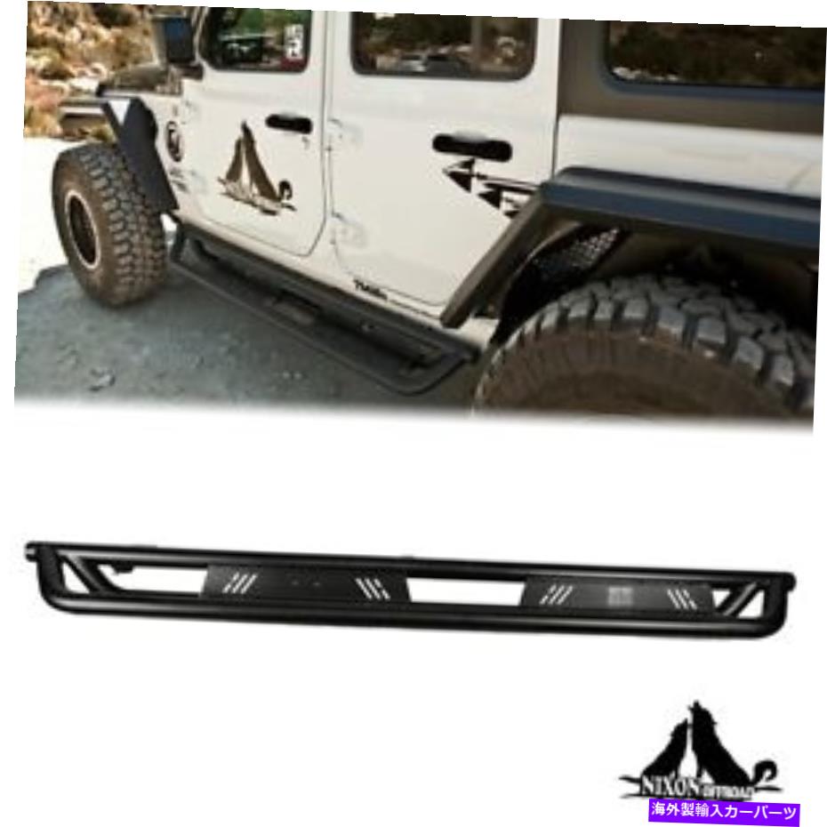 Nerf Bar 18-21ジープラングラーサイドステップ4ドアヘビーデューティスチールナーフバーランニングボード 18-21 For Jeep Wrangler Side Step 4 Door Heavy Duty Steel Nerf Bar Running Board【並行輸入品】