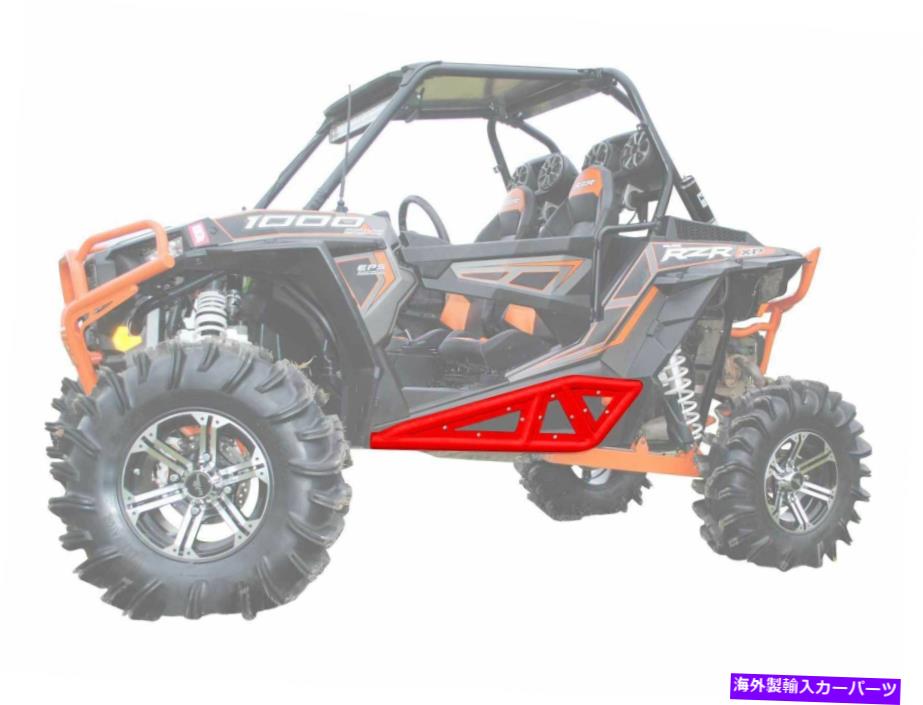 Nerf Bar Polaris RZR 900 / s（2015-20）Red用のSuperATVヘビーデューティーロックスライダーナーフバー SuperATV Heavy Duty Rock Slider Nerf Bars for Polaris RZR 900 / S (2015-20) Red【並行輸入品】