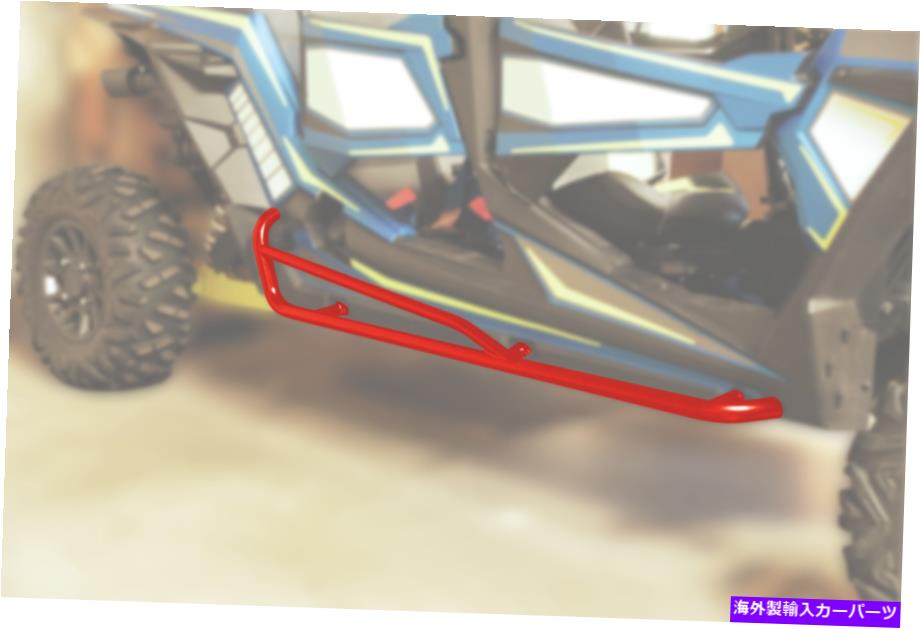 Nerf Bar Polaris RZR 4 900 2015-2018用のムースレッドクラッシュツリースライダーナーフバー Moose Red Crash Tree Slider Nerf Bars for Polaris RZR 4 900 2015-2018【並行輸入品】