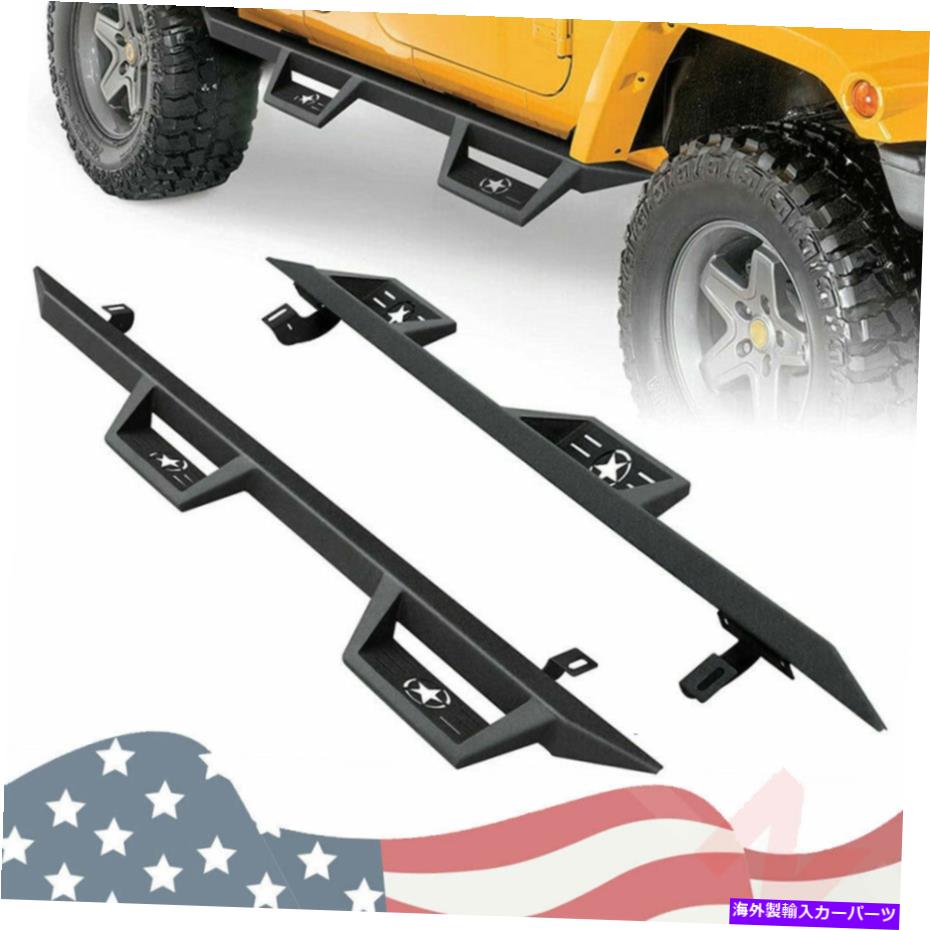 Nerf Bar 2007-2018のランニングボードのサイドステップパッドジープラングラーJK 4ドアナーフバー Side Steps Pads Running Boards For 2007-2018 Jeep Wrangler JK 4 Door Nerf Bars【並行輸入品】