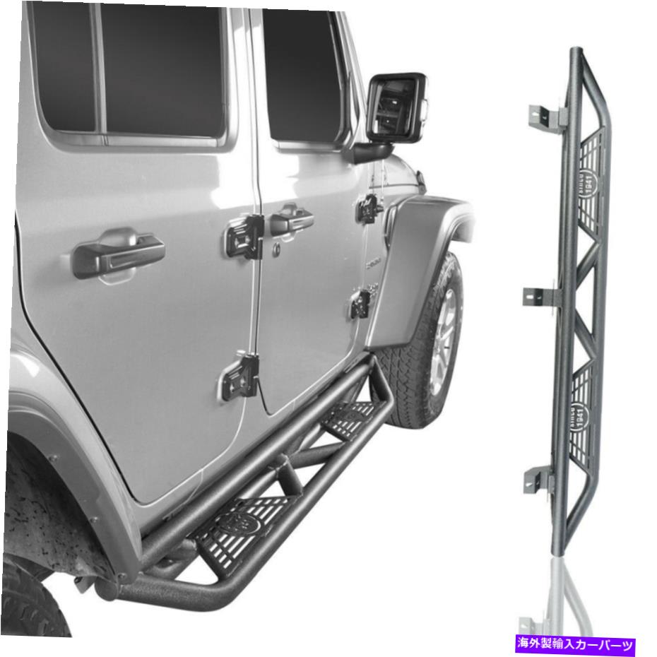 Nerf Bar ジープラングラーJL 18-22 4DRのテクスチャブラックランニングボードnerfサイドステップバー Textured Black Running Board Nerf Side Step Bars For Jeep Wrangler JL 18-22 4Dr【並行輸入品】