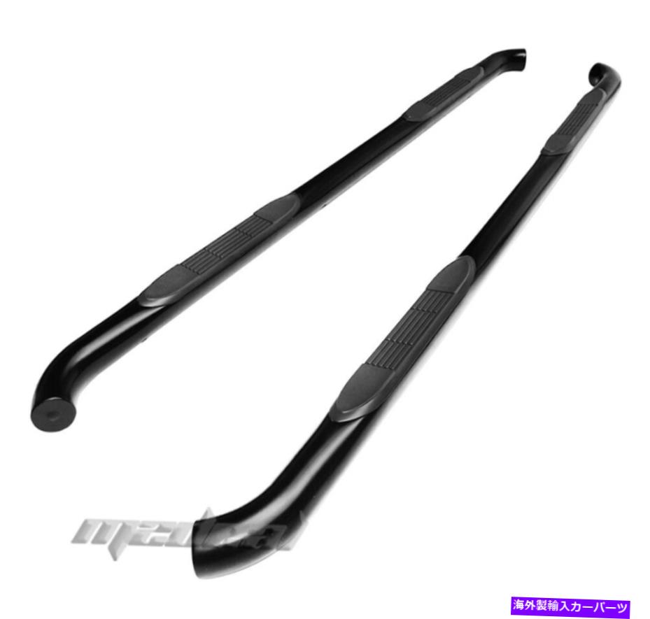 Nerf Bar 2007-2021 TOYOTA TUNDRA CREW MAX NEW 3 ''ブラックサイドステップナーフバー2PC For 2007-2021 Toyota Tundra Crew Max New 3'' Black Side Step Nerf Bars 2pc【並行輸入品】