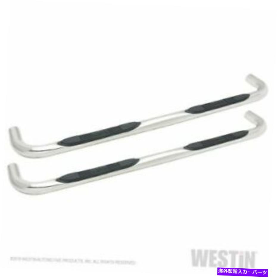 Nerf Bar ウェスティン23-3940 Eシリーズ3ラウンドナーフステップバー、磨き洗浄されたSSロッカーマウント Westin 23-3940 E-Series 3 Round Nerf Step Bars, Polished SS Rocker Mount【並行輸入品】