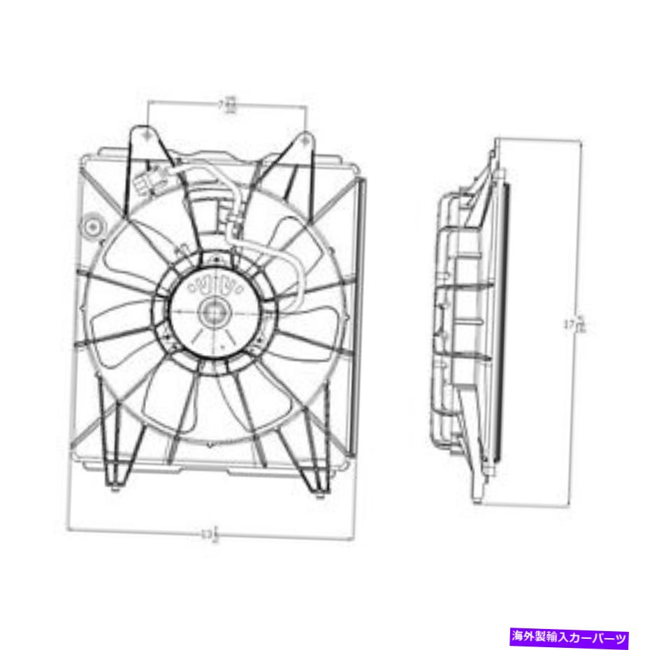 コンデンサー HO3113124新しい交換A/Cコンデンサーファンアセンブリ2006-2011 Civic Hybrid HO3113124 New Replacement A/C Condenser Fan Assembly Fits 2006-2011 Civic Hybrid【並行輸入品】