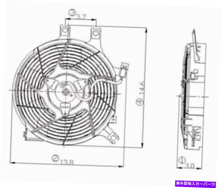 コンデンサー A/CコンデンサーファンアセンブリTYC 610770 FITS 1998 MITSUBISHI MONTERO SPORT A/C Condenser Fan Assembly TYC 610770 fits 1998 Mitsubishi Montero Sport【並行輸入品】