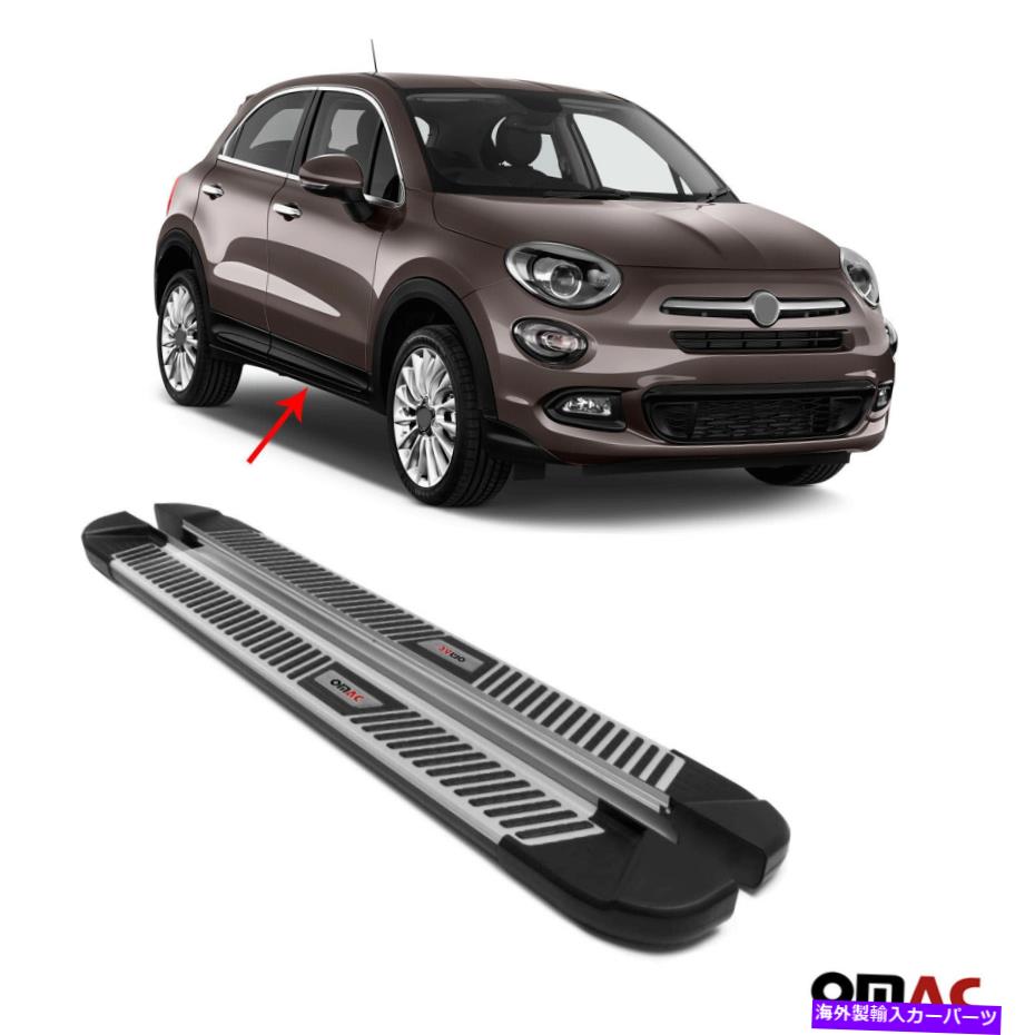 Nerf Bar ボードを実行しているサイドステップnerf bars fiat 500x 2016-2021用アルミニウムフィット Side Steps Running Boards Nerf Bars Aluminum Fits for FIAT 500X 2016-2021【並行輸入品】|Us Custom Parts Shop USDM